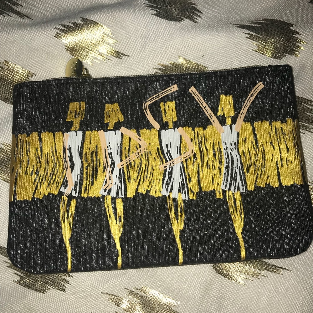 Black And Gold Metallic Wallet
